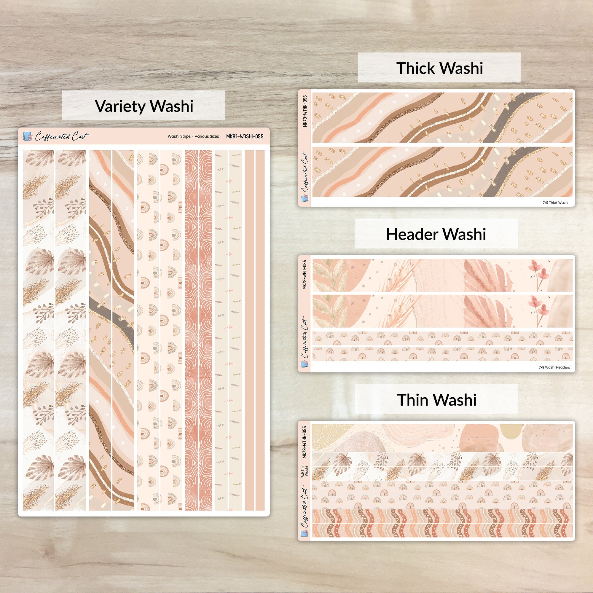 Washi Strips - Neutral Boho [ 055 ]