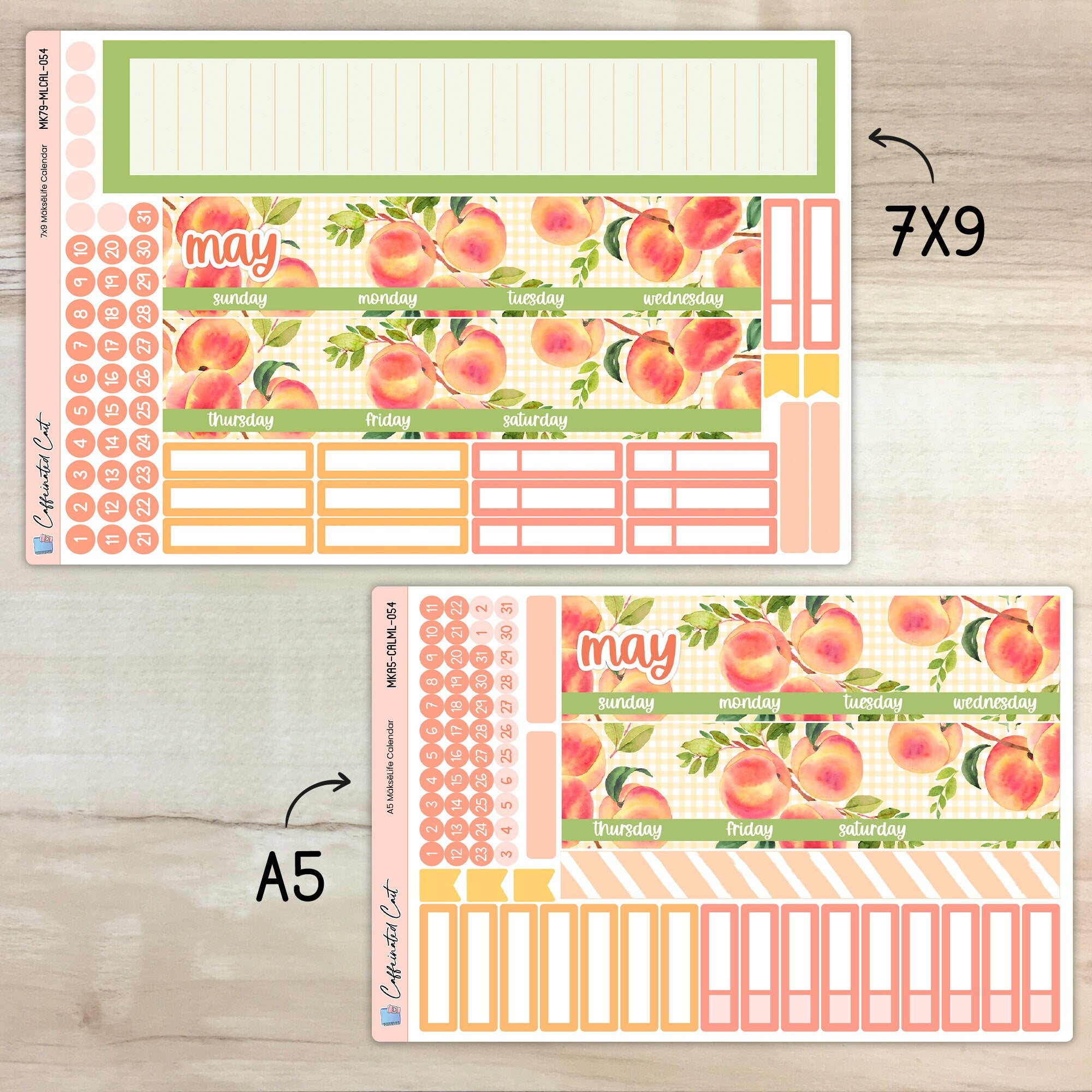 Calendar Kit for MAKSELIFE Planners - Just Peachy [ 054 ]