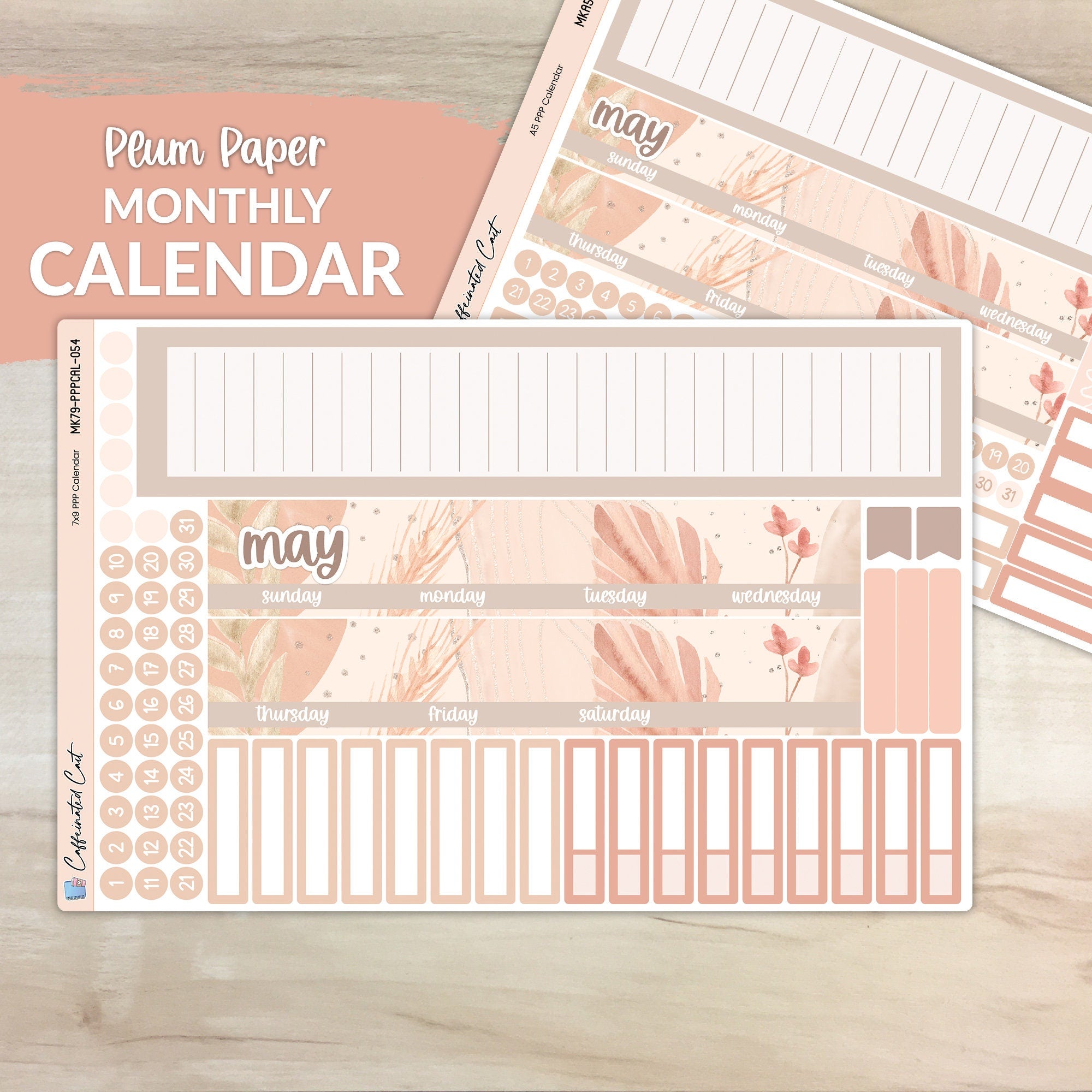 Calendar Kit for PLUM PAPER Planners - Neutral Boho [ 055 ]